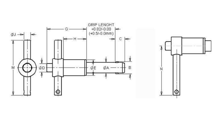 Heavy Duty T Handle Pins 17985,17986,NAS1333-NAS1343